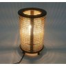 Luminária Abajur Bambu Japonês para Sala Quarto Cor do Abajur:Marrom;Cor Da Base:Tabaco - 2