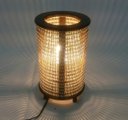 Ver imagem 2 de Luminária Abajur Bambu Japonês para Sala Quarto Cor do Abajur:Marrom;Cor Da Base:Tabaco