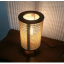 Ver imagem 1 de Luminária Abajur Bambu Japonês para Sala Quarto Cor do Abajur:Marrom;Cor Da Base:Tabaco