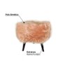 Puff Pelo Marcela com Pés Castanho - Rosa - 2