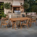 Ver imagem 1 de Mesa de Jantar com 04 Cadeiras sem Braço e 02 Cadeiras com Braço Trammare C07 Corda Rami - Lyam Deco