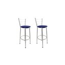 Ver imagem 1 de Kit 2 Banqueta Alta Prata Cozinha Gourmet Americana Balcão:azul
