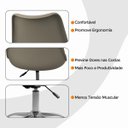 Ver imagem 7 de Cadeira Office Base Cromada Oficial com Rodízio Giratória Saarinen - Bege - 8