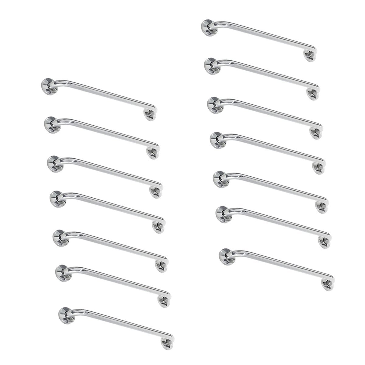 Alça de Apoio 80cm Barra Inox Kit 14 Unidades Acessibilidade Deficiente Idoso Quarto Banheiro Segura - 1