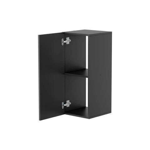 Armário para Cozinha Modular 30cm 1 Porta MDP Bater Preto Mercado Das Prateleiras