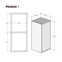 Ver imagem 3 de Armário para Cozinha Modular 30cm 1 Porta MDP Bater Preto Mercado Das Prateleiras