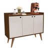 Aparador Buffet Retrô 3 Portas Wood Prime - Freijó/Off White - Rpm Móveis - 4