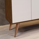 Ver imagem 3 de Aparador Buffet Retrô 3 Portas Wood Prime - Freijó/Off White - Rpm Móveis