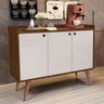 Aparador Buffet Retrô 3 Portas Wood Prime - Freijó/Off White - Rpm Móveis - 1