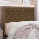 Ver imagem 2 de Cabeceira Casal 1,40m Toledo Suede - Pallazio Caramelo