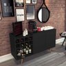 Aparador Buffet/Adega Outback - Preto - 1