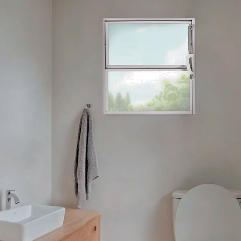 Janela de Alumínio Basculante 40x40cm com 1 Bascula e Vidro Mini Boreal Soft MGM Branco