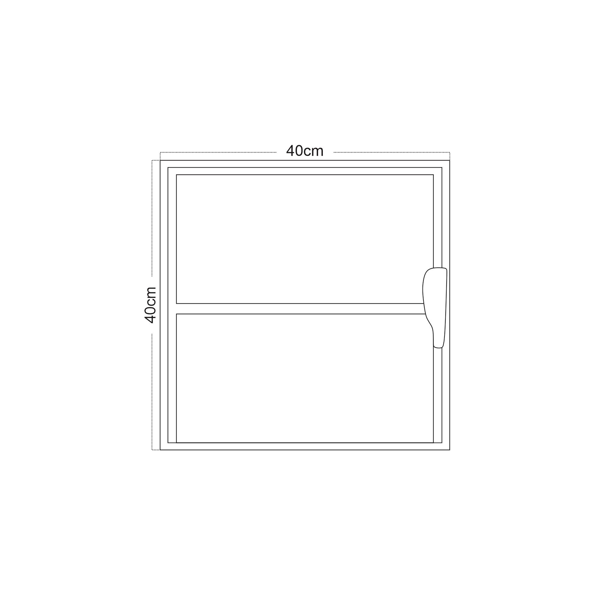 Janela de Alumínio Basculante 40x40cm com 1 Bascula e Vidro Mini Boreal Soft MGM Branco - 5