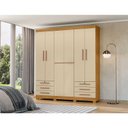 Ver imagem 5 de Guarda Roupa Casal Londres Carvalho Americano Off White - Incorplac