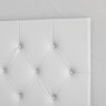 Painel Acolchoado Cabeceira Confortável com Botões Cama Box Casal 1,4 Paris - Branco Corino - 3