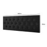 Painel Acolchoado Cabeceira Cama Box Casal 1,4 Quarto Moderno Paris Capitone - Preto Suede - 4