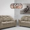 Sofá 2 e 3 Lugares Monaco Veludo Areia - 3
