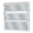 Ver imagem 1 de Janela de Alumínio Basculante 60x80cm com 2 Basculas e Vidro Mini Boreal Soft Mgm Branco
