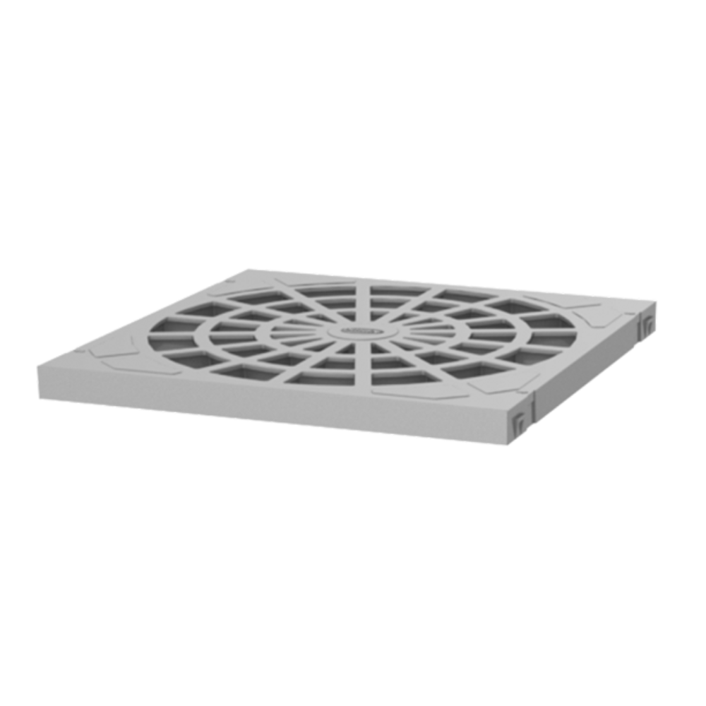 Grelha para Caixa Coletora de Água Pluvial Nova 23,6 X 23,6cm Cor Cinza Durín - 1
