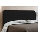 Ver imagem 1 de Cabeceira Para Cama Box Solteiro 90 Cm Paris - Js Móveis Suede Amassado Preto