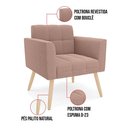 Ver mais imagens de Namoradeira e 2 Poltronas Pé Palito Natural Elisa Bouclê Rosê D03 - D'Rossi