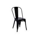 Ver imagem 2 de Conjunto Mesa Square Redonda Tampo Branco Fosco Diâmetro 88cm com 4 Cadeiras Tolix Preta Nova Vers