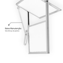 Ver imagem 7 de Janela de Alumínio Basculante 40x100cm com 1 Bascula e Vidro Mini Boreal Soft MGM Branco