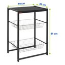 Ver imagem 3 de Fruteira de Chao Aramada Multiuso Organizadora Balcão em Aço