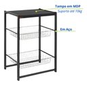 Ver imagem 4 de Fruteira de Chao Aramada Multiuso Organizadora Balcão em Aço