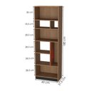 Ver imagem 3 de Estante Multiuso 4 Prateleiras 180x60 B38 Mell Preto Novam