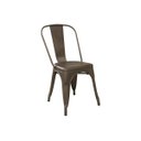 Ver imagem 3 de Conjunto Mesa Square Redonda Branco Fosco 88 com 4 Cadeiras Tolix Ferrugem Vintage