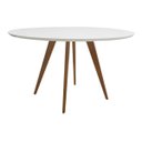Ver imagem 2 de Conjunto Mesa Square Redonda Branco Fosco 88 com 4 Cadeiras Tolix Ferrugem Vintage