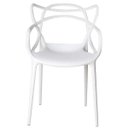 Ver imagem 3 de Conjunto Mesa Square Redonda Branco Fosco 88cm com 4 Cadeiras Allegra Branca