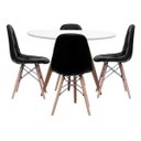 Ver imagem 1 de Conjunto Mesa Square 88cm com 4 Cadeiras Eiffel Botonê Preta