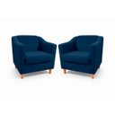 Ver imagem 1 de Kit com 2 Poltronas Reforçada e Confortável Tilla Linho