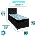 Ver imagem 3 de Kit Cama Box Bau + Cabeceira + Colchão Solteiro Molas Ensacadas - Life Gold - Paropas