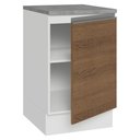 Ver imagem 6 de Balcão de Cozinha 50cm 1 Porta Branco/rustic Glamy Madesa