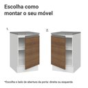 Ver imagem 4 de Balcão de Cozinha 50cm 1 Porta Branco/rustic Glamy Madesa