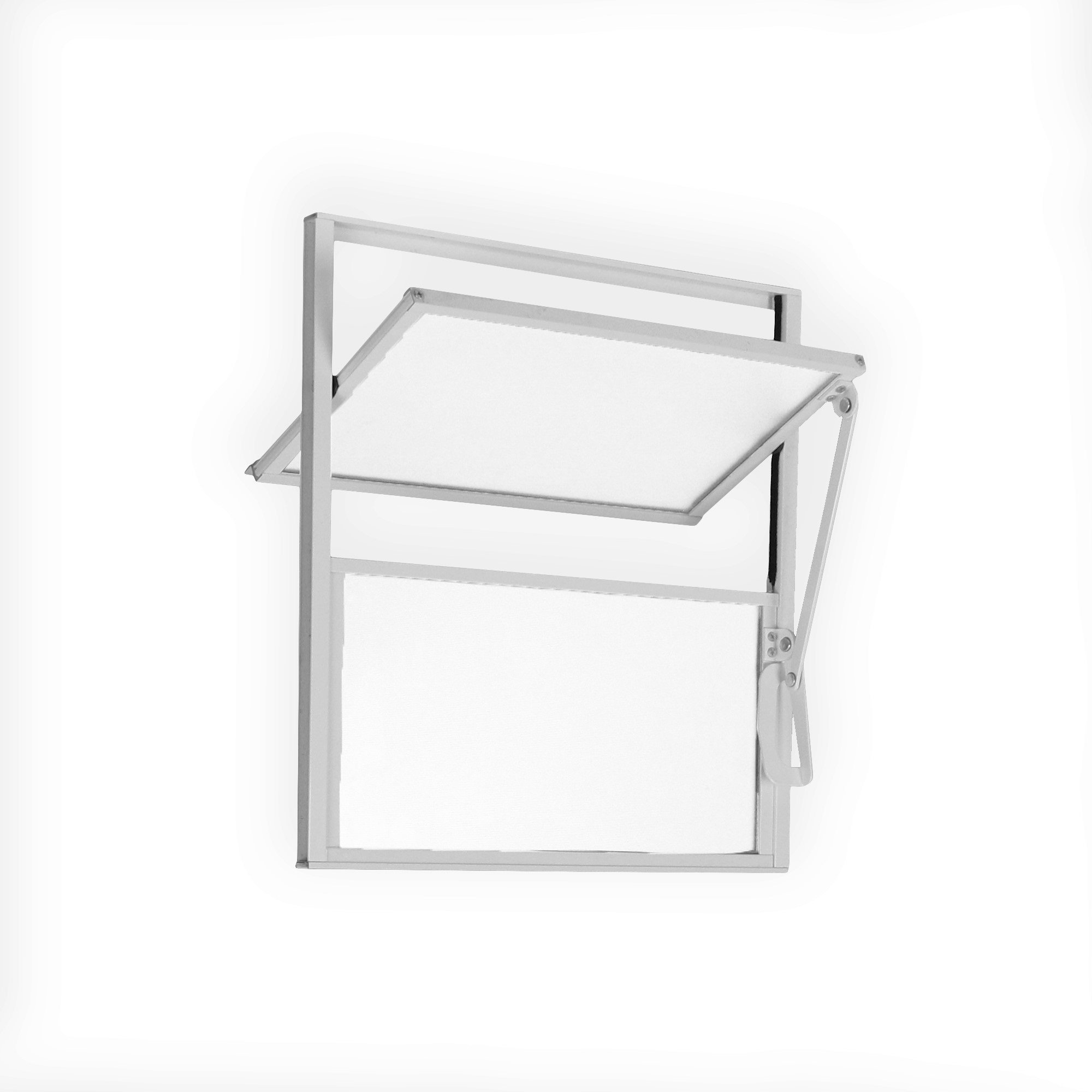 Janela de Alumínio Basculante 50x50cm com 1 Bascula e Vidro Mini Boreal Soft MGM Branco - 3