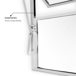 Janela de Alumínio Basculante 50x50cm com 1 Bascula e Vidro Mini Boreal Soft MGM Branco - 8