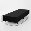 Ver imagem 3 de Base Cama Box Solteiro Reforçada 88x188x40cm Preto Madeira Maciça Eucalipto Suporta até 120kg