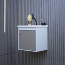 Ver imagem 4 de Gabinete Armário para Banheiro 40cm Mdf com Cuba - Veneto Gianduia