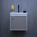 Ver imagem 2 de Gabinete Armário para Banheiro 40cm Mdf com Cuba - Veneto Gianduia