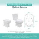 Ver imagem 3 de Assento Sanitário Tampa de Vaso Branco Mdf Laqueado Optima para Bacia Sensea