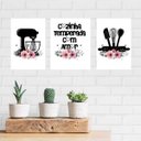 Ver imagem 2 de Kit 3 Placas Cozinha Temperada com Amor 18x27cm