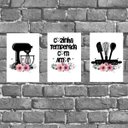 Ver imagem 1 de Kit 3 Placas Cozinha Temperada com Amor 18x27cm