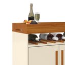 Ver imagem 4 de Aparador Café Drink com Portas Off White/caramelo Pés em Madeira Pinus Ofertamo