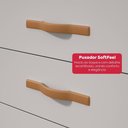 Ver imagem 6 de Cômoda Essenza 4 Gavetas MDP Puxador Softfeel Amêndoa-Off White Móveis Lopas