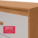 Ver imagem 7 de Cômoda Essenza 4 Gavetas MDP Puxador Softfeel Amêndoa-Off White Móveis Lopas