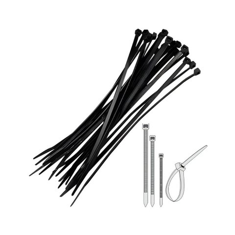 Abraçadeira Nylon 30cm para Organização de Cabos - Pacote com 100 Unidades